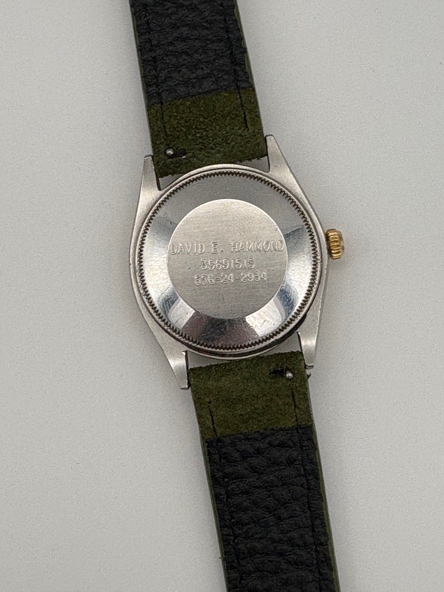 Custom engraved rolex 1003 casebook