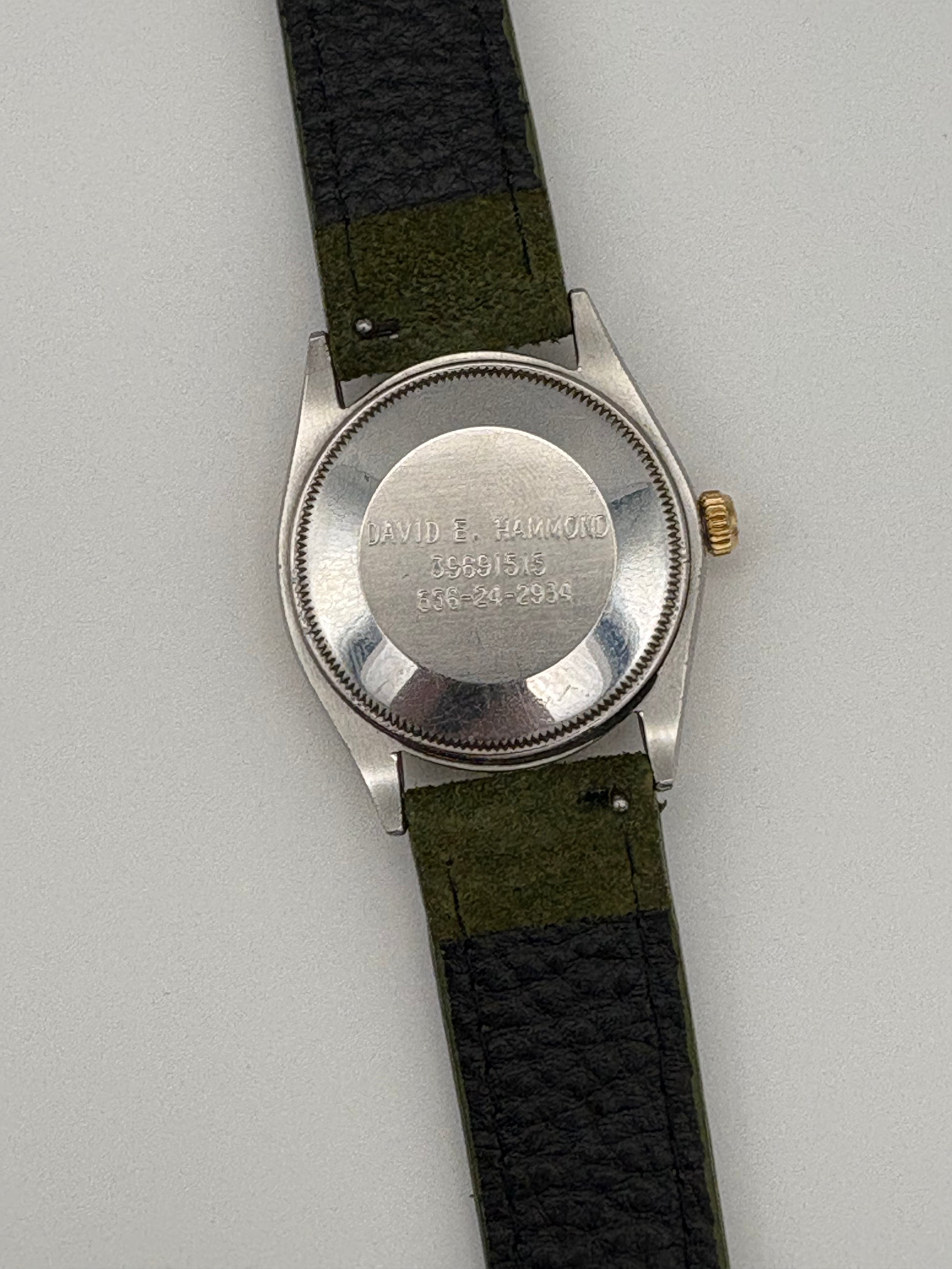 Custom engraved rolex 1003 casebook